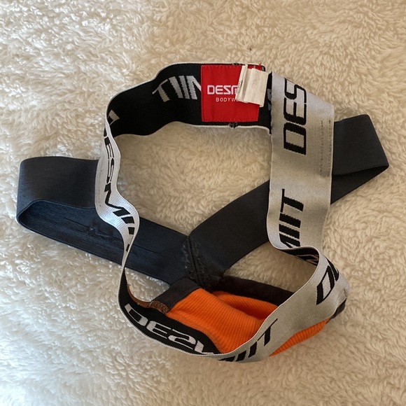 Desmitt brand SMALL jockstrap, orange, silver and grey. - Picture 4 of 5